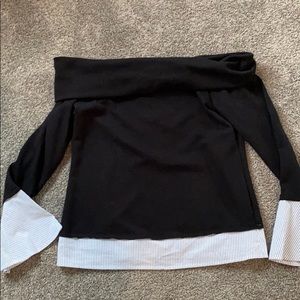 Black off the shoulder sweater